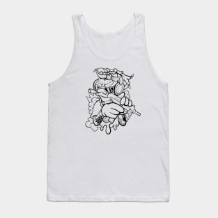 Dope masked off Slluks character is ready for war illustration Tank Top